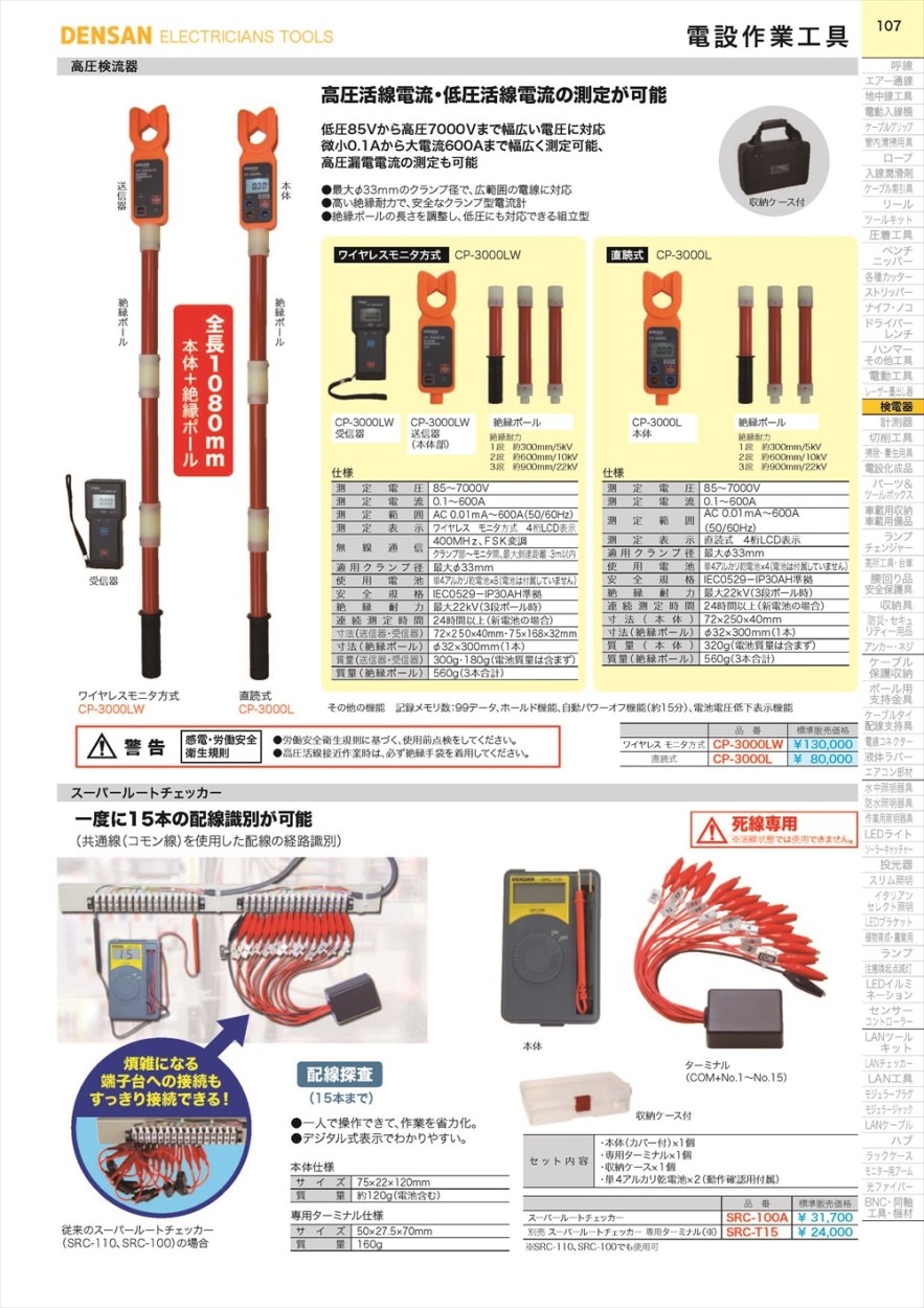 ジェフコム／デンサン (配送先法人様限定) 高圧検流器 CP-3000LW-