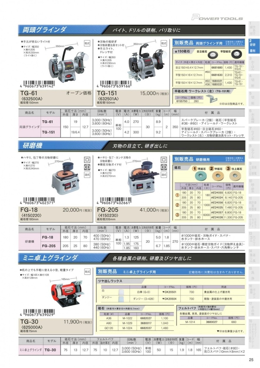 リョービ(RYOBI) 研磨機用 中砥石 180x20x70 #1000 AE24056 : 49635y2