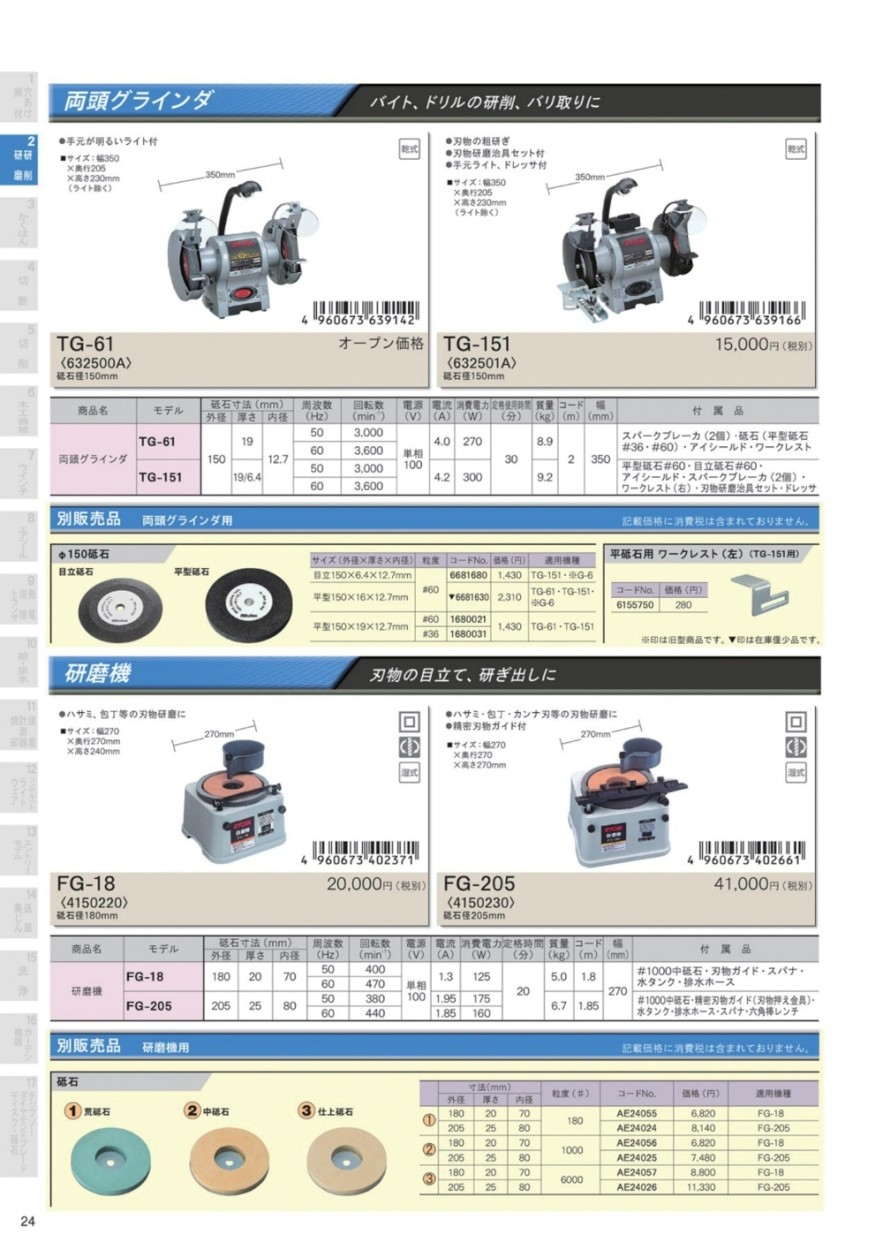 リョービ 研磨機 FG-18 :56506251:クニモトハモノヤフー店 - 通販 - Yahoo!ショッピング