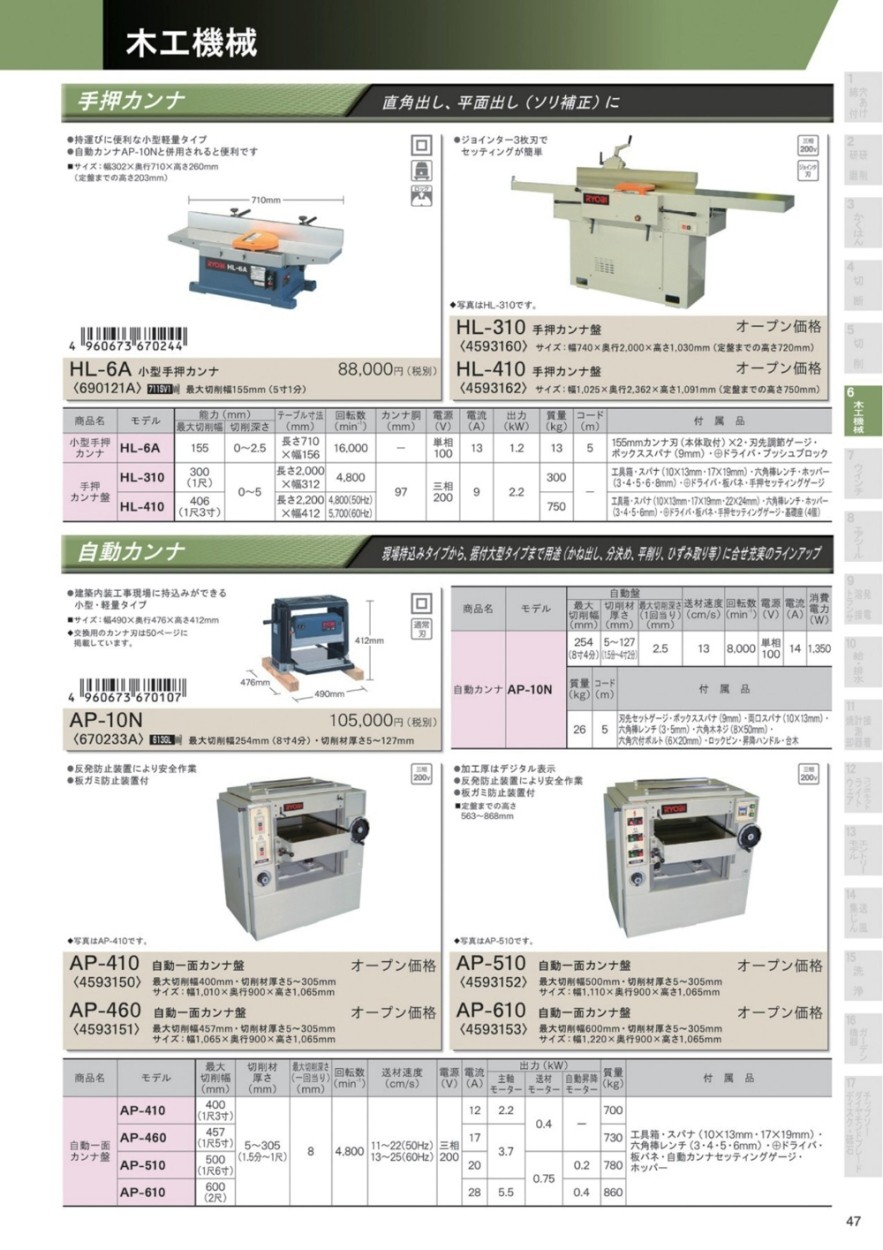 リョービ カンナ刃(手押用:HL-6A) 2枚組 No.6660355 :104691491:クニモトハモノヤフー店 - 通販 -  Yahoo!ショッピング