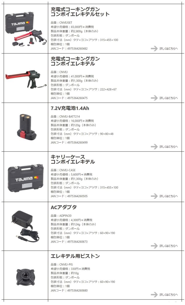 タジマ 充電池 CNVEJ-BAT7214 7.2V 1.4Ah : 51346 : クニモトハモノ