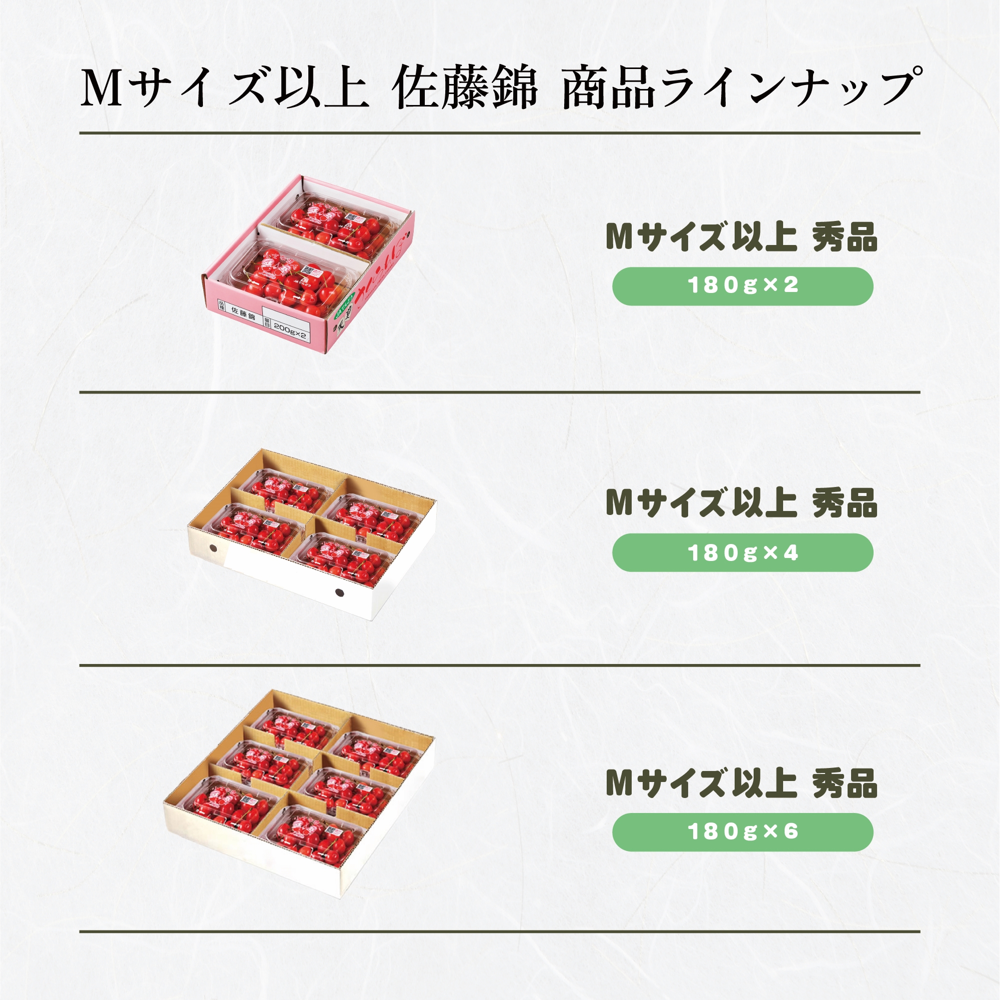 佐藤錦 180×6パック」新発売！ご予約開始☆たくさんの山形愛を