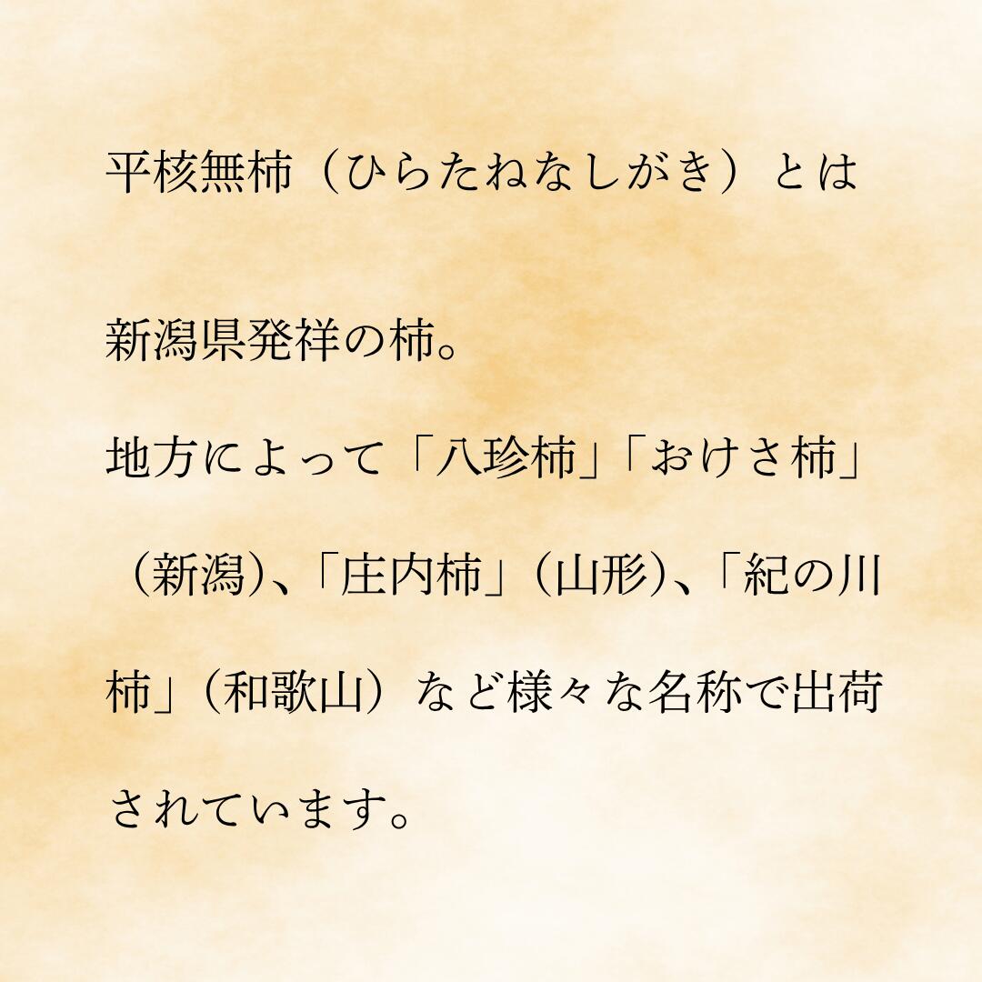 ひらたねなし柿について