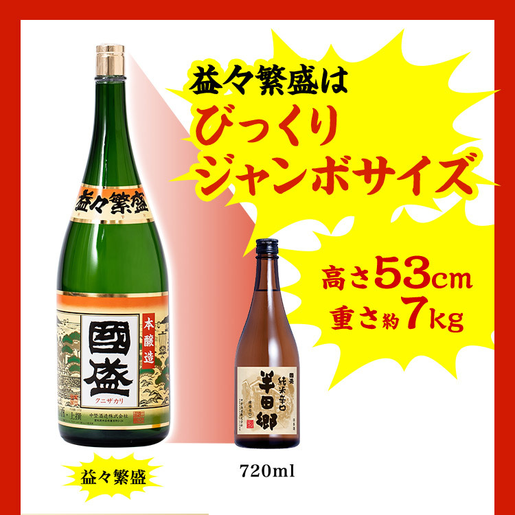 上撰國盛 本醸造 益々繁盛ボトル 4500ml / 二升半 日本酒 中埜酒造 國盛 愛知 地酒 贈答 ギフト 益々繁盛 お祝 御祝 母の日 父の日 :  10000126 : 蔵元直営 kunizakari shop - 通販 - Yahoo!ショッピング