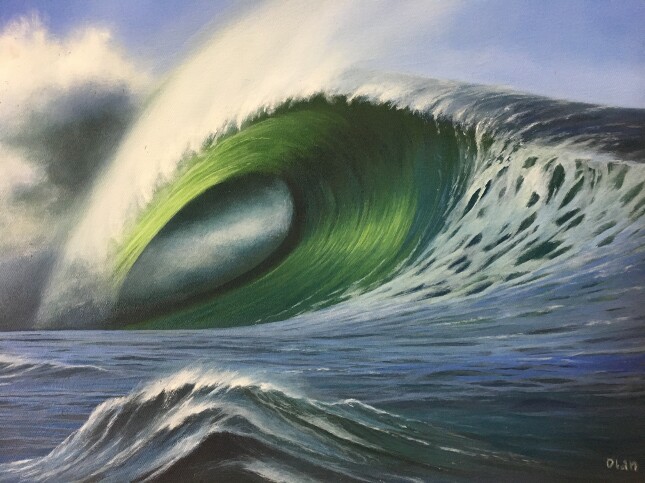 波の絵 海の絵 アートパネル H40×W50cm E-1 (1155) 海の絵画 波 アート