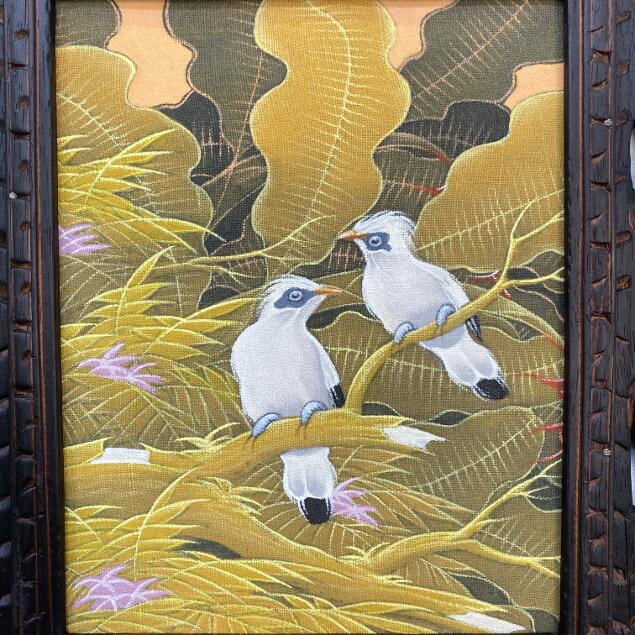 ピエール・ギヨー「インコ」花鳥画 油彩 絵画 額装 - 通販 - pinehotel