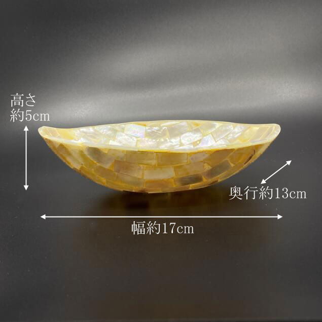 トレイ パールシェル 楕円形 17cm 高級 デコレーショントレー 小物入れ