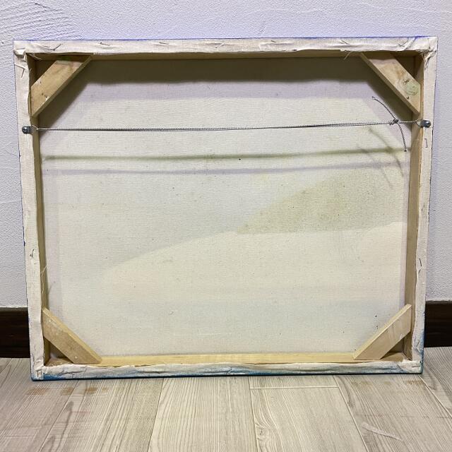 バリ絵画 海の絵 S-2 50×60 ビーチ ヤシ 浜辺 アートパネル インテリア