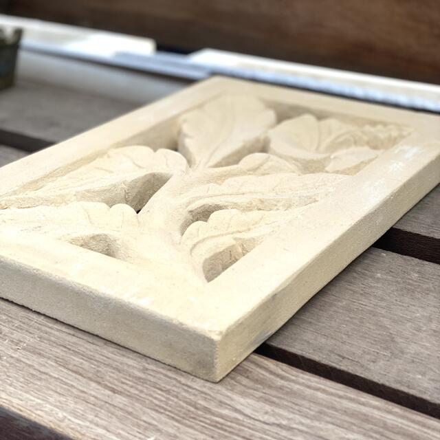 ストーンレリーフ ハイビスカス 20×30 パラス石 石彫り 花 長方形