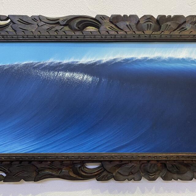 海の絵 波の絵 windy W143×H43 有名画家 額付き 波 大きい