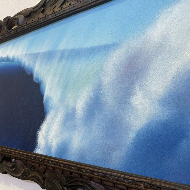 海の絵 波の絵 windy W143×H43 有名画家 額付き 波 大きい アート