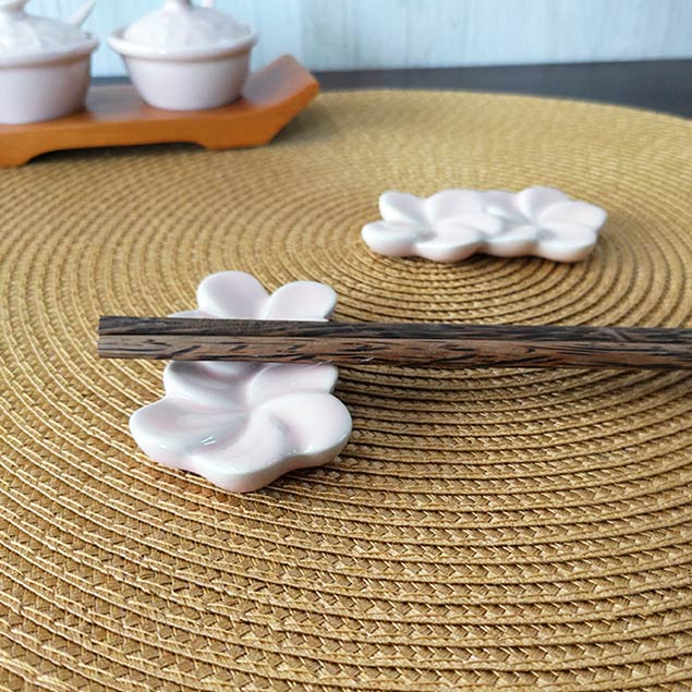 ジェンガラケラミック 箸置き 2個1セット 2色 グリーン ピンク