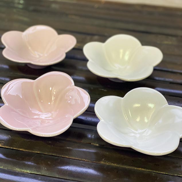 ジェンガラ 小鉢 プルメリア 2個1セット 白 ピンク バリ 正規品 食器