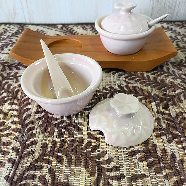 調味料入れ セット 塩 胡椒 コショウ Salt & Pepper プルメリア 2色 白