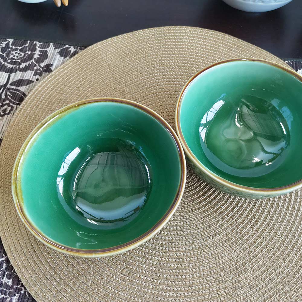 ジェンガラケラミック 丼 スープボウル 2個1セット 陶器 2色
