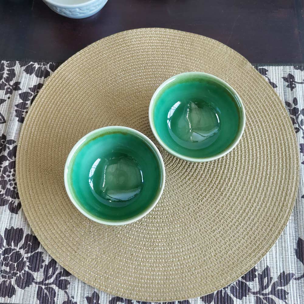 ジェンガラケラミック ライスボウル 茶碗 2個1セット 陶器 2色