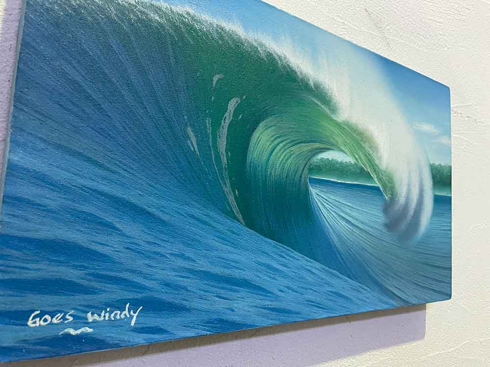 G.windy 油絵 波 楽天市場】バリ 絵画 波の絵 Goes Windy 40×30cm 青い 海 アート