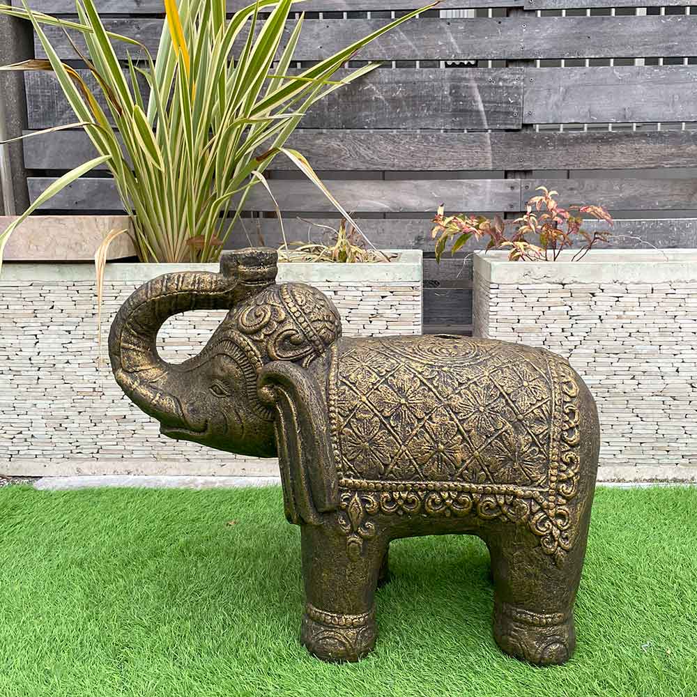 プレミアムアンティーク　象　手彫りの置物 プレミアムアンティーク象手彫りの置物