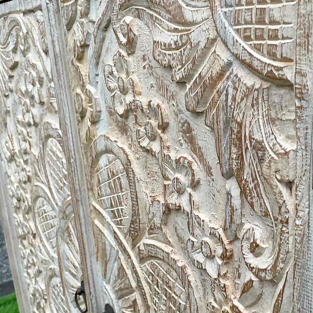 木製彫刻入り アンティーク 木彫り3段 棚 2つセット アジアン 木製彫刻入り アンティーク 木彫り3段 棚 2つセット アジアン