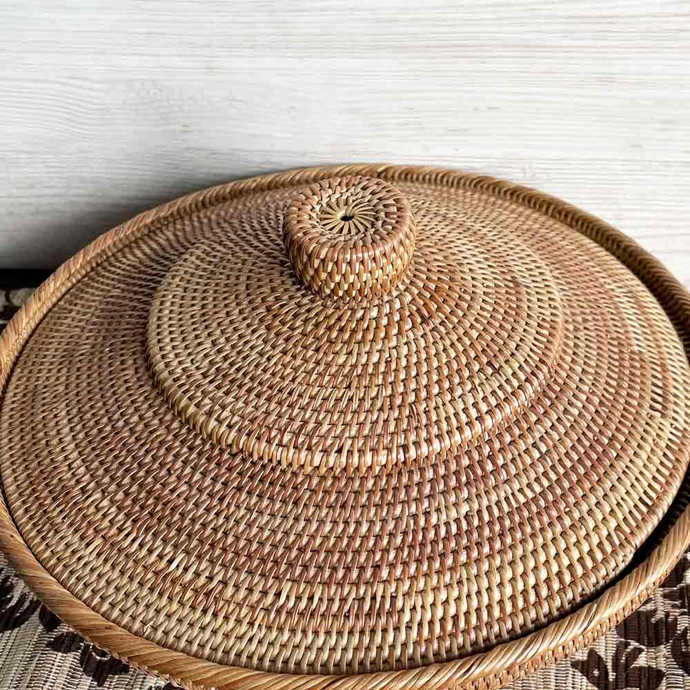 アタ ふた付き バスケット 丸型 2タイプ トレイ 収納かご 蓋付き 小物