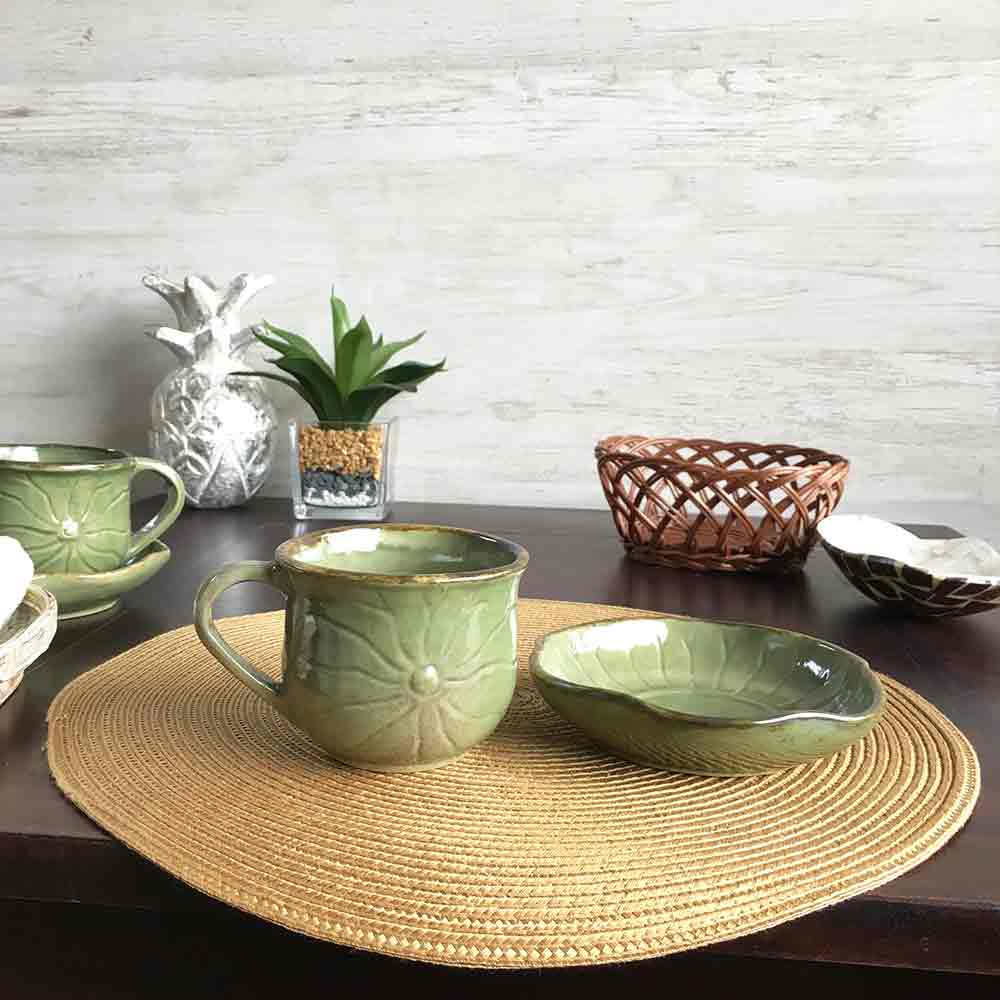 タバナン コーヒーカップ&ソーサー セット ハス 蓮 陶器 ティーカップ
