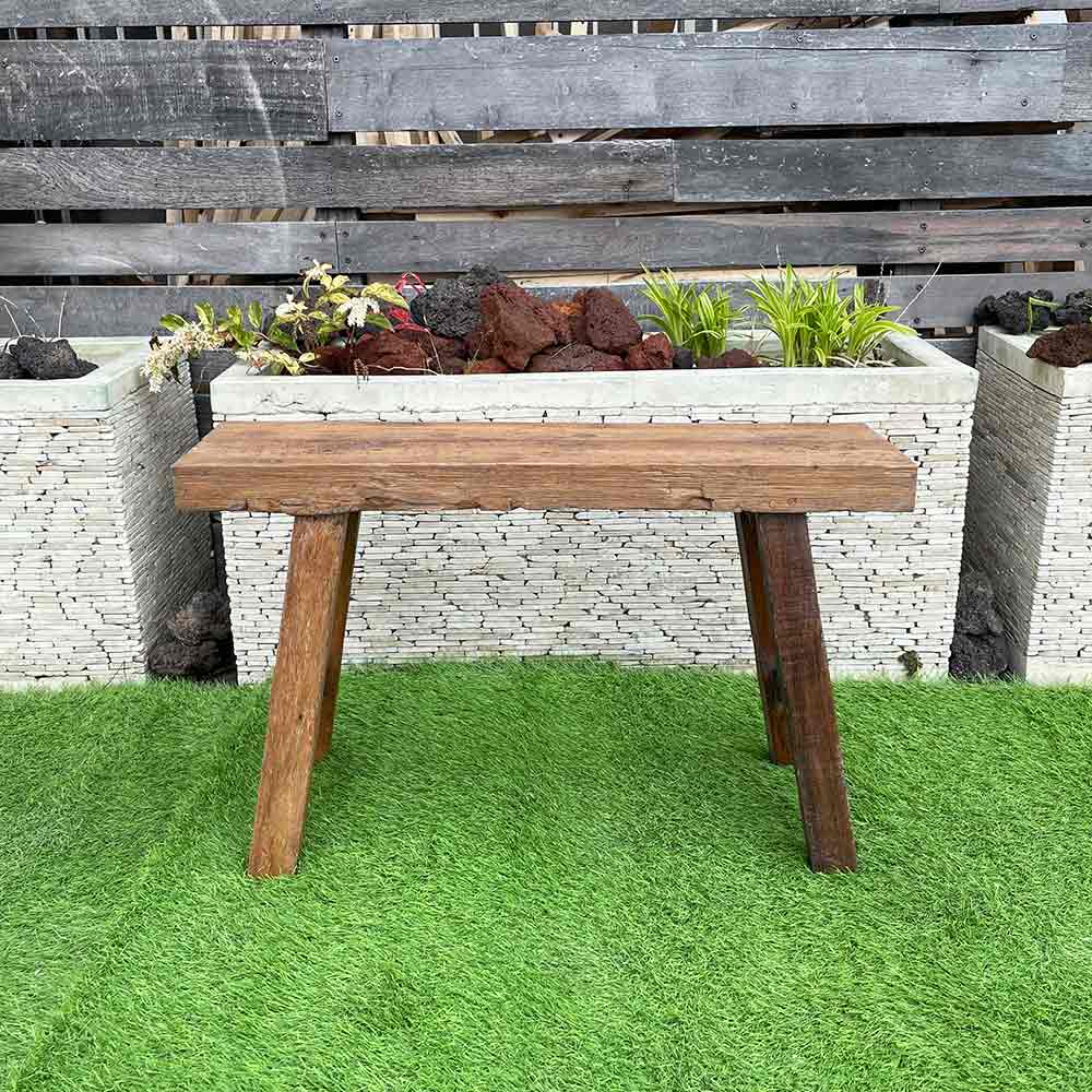 木製 ベンチ 古木 W80cm 家具 椅子 チェア イス ブラウン レトロ 置台