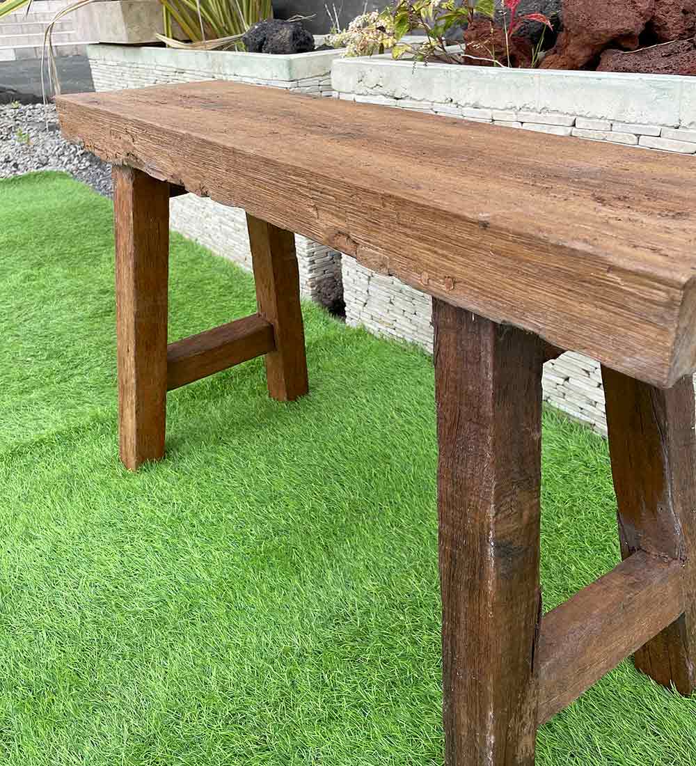 木製 ベンチ 古木 W80cm 家具 椅子 チェア イス ブラウン レトロ 置台