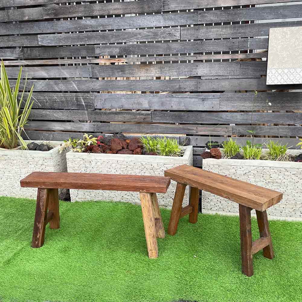 木製 ベンチ 古木 W80cm 家具 椅子 チェア イス ブラウン レトロ 置台