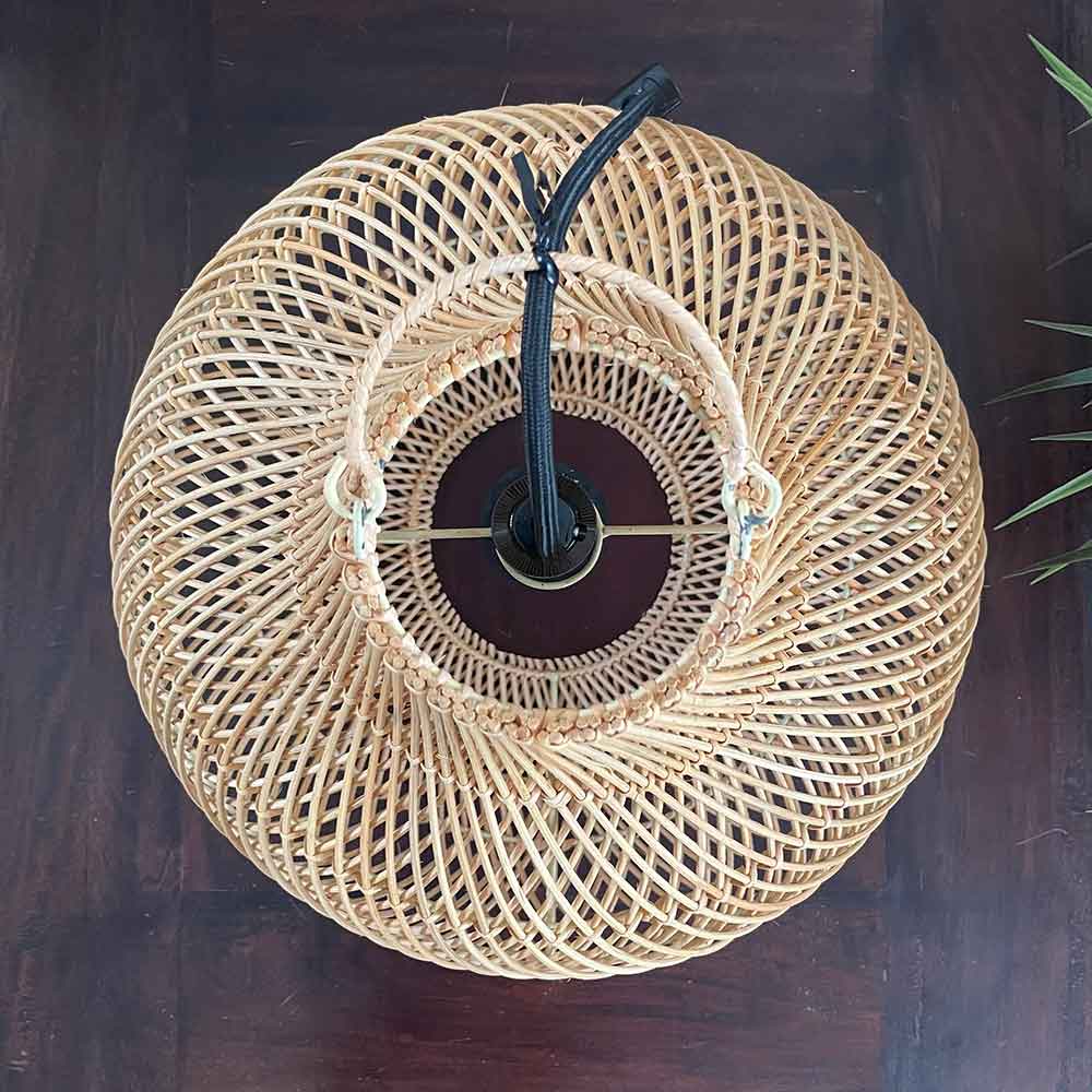 ランプシェード ペンダントライト 照明 ラタン 籐 編み込み 1灯