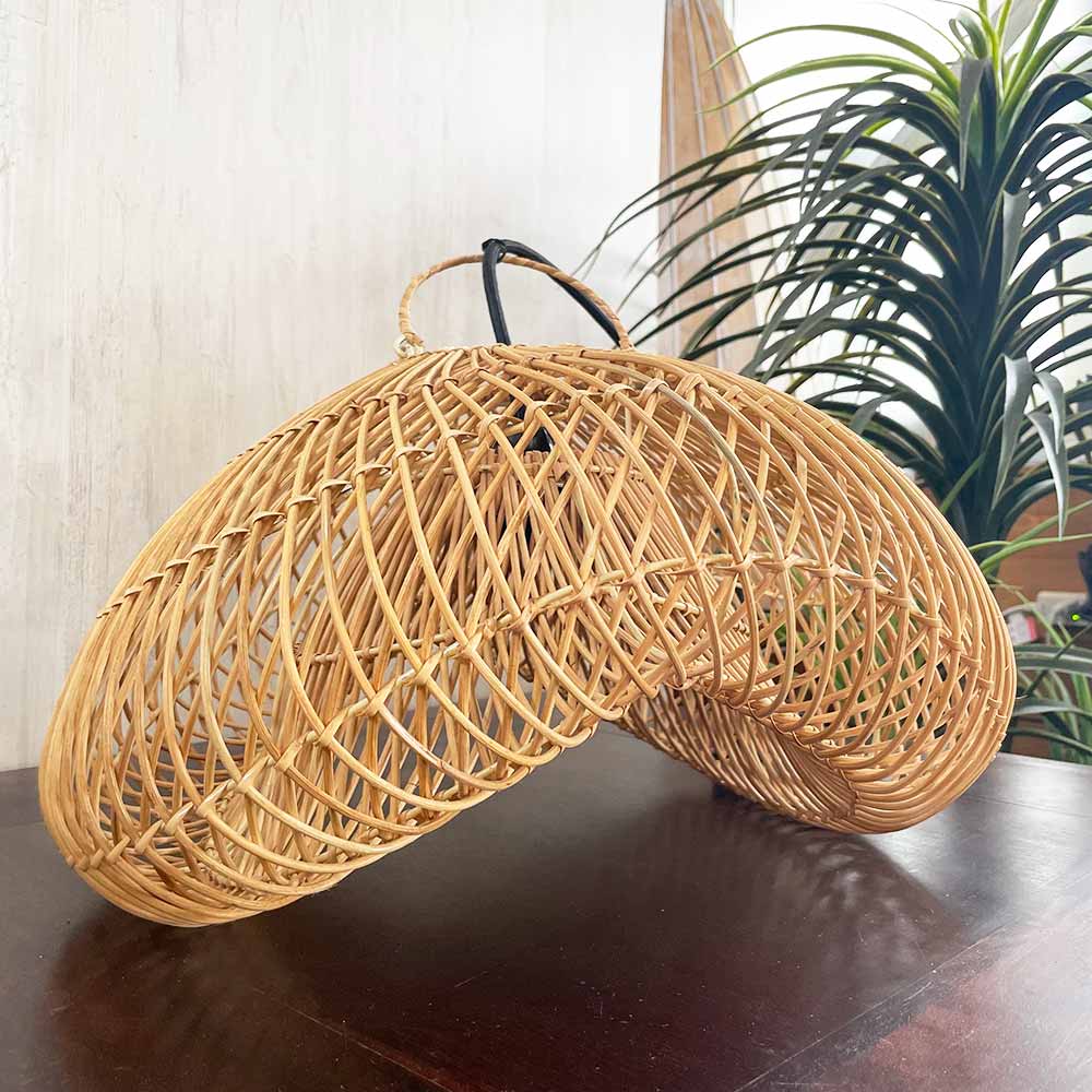 ランプシェード ペンダントライト 照明 ラタン 籐 編み込み 1灯