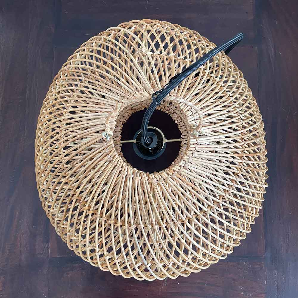 ランプシェード ペンダントライト 照明 ラタン 籐 編み込み 1灯