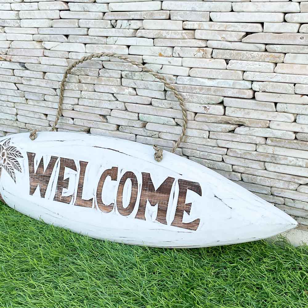 サーフボード 看板 ウェルカムボード welcome ボード ハワイインテリア ウェルカムプレート welcome WELCOMEボード サーフボード型