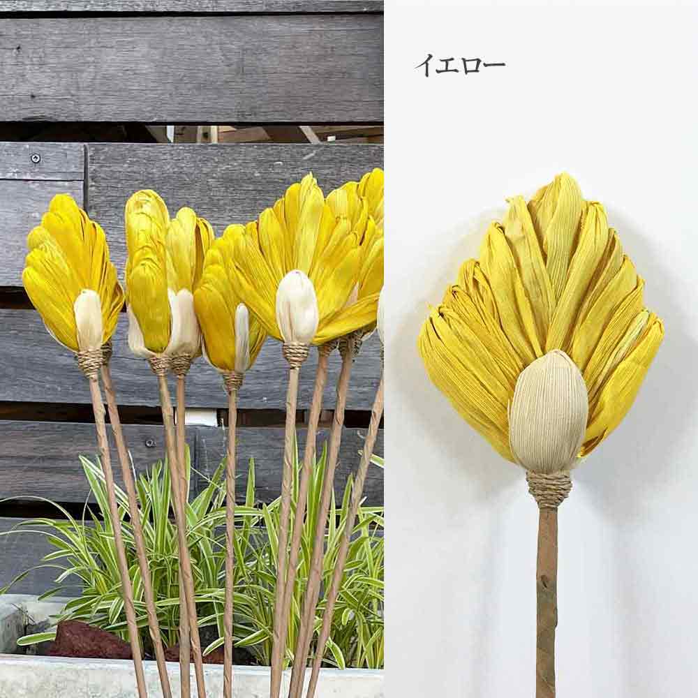 ヴィンテージ　アートフラワー　造花　金型　こて　葉　リーフ型　3点セット アジアン 造花 コーンリーフ ドライフラワー つぼみ型 スペード型 1本