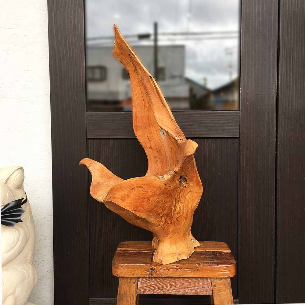 流木オブジェ 古木 置き物 C 大きい W48cm 個性的 一点物 木製