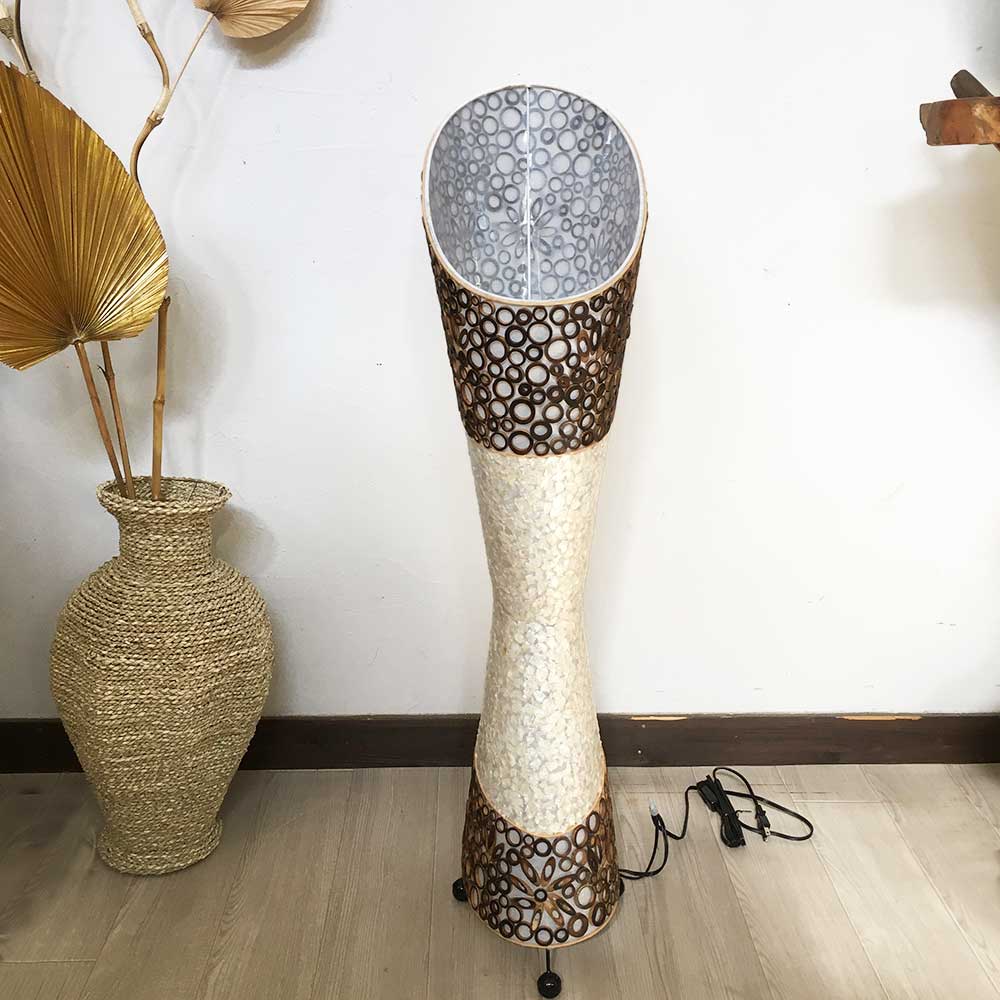 スタンドランプ フロアライト シェル バンブー H100cm アジアン