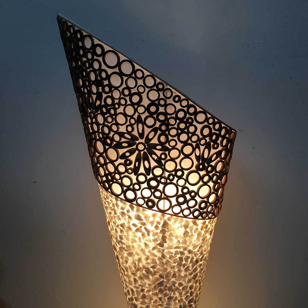 スタンドランプ フロアライト シェル バンブー H100cm アジアン照明