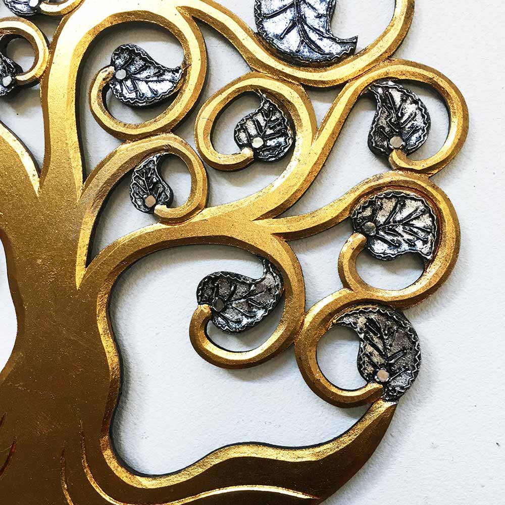 RUBINS 画家ルーベンスの壁掛けレリーフ ウォールデコ 木製 壁掛け レリーフ 幸福の木 ツリー 丸型 50cm 2色 ゴールド