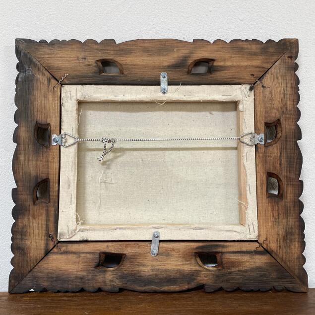 波の絵 windy作 38×33cm 額付き 海の絵画 波 アート バリ絵画 バリ島
