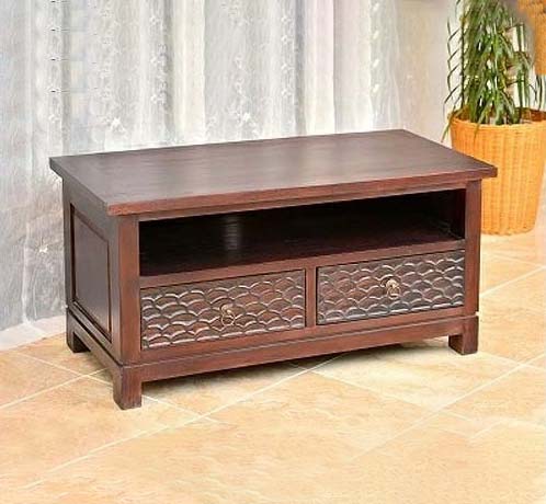 テレビ台 テレビボード TVボード W80cm ボコボコデザイン 波 うろこ