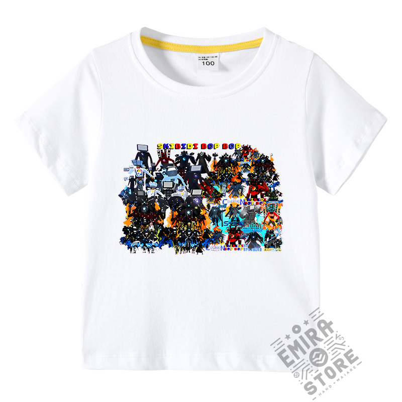 【多色・多柄】春夏新作 子供服 半袖Tシャツ スキビディトイレ 100%綿 ラウンドネック 丸首 男の子 女の子 子ども服 小学生から幼稚園児に最適 80-150cm｜kurarastore｜14