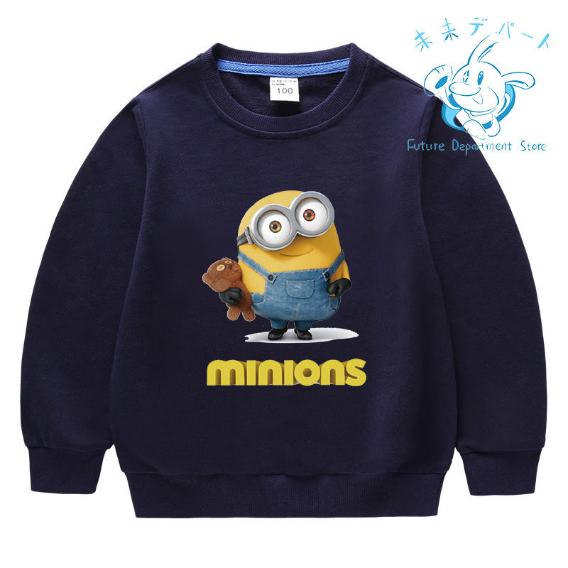 ミニオンズ Minions 子供服 春秋冬 トップス 薄手 スウェット 丸首 柔らかい 男の子 女の...