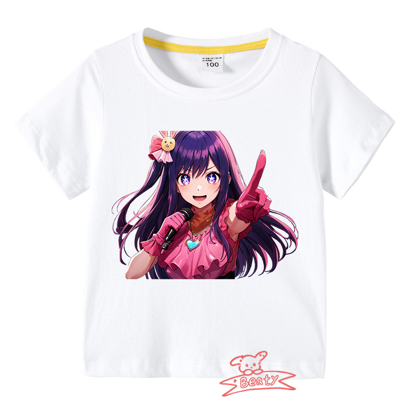 【多色・多柄】春夏新作 子供服 半袖Tシャツ 【推しの子】 星野アイ 100%綿 ラウンドネック 丸...