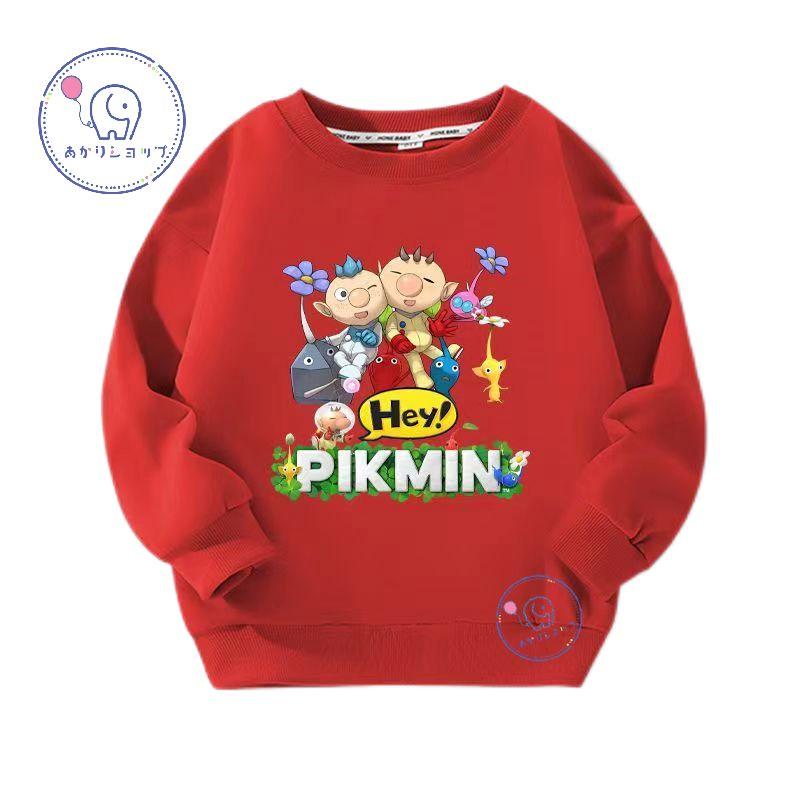 pikmin ピクミン パーカー 子供 キッズ グ トレーナー 長袖 Tシャツ 子供服 幼稚園服 キ...