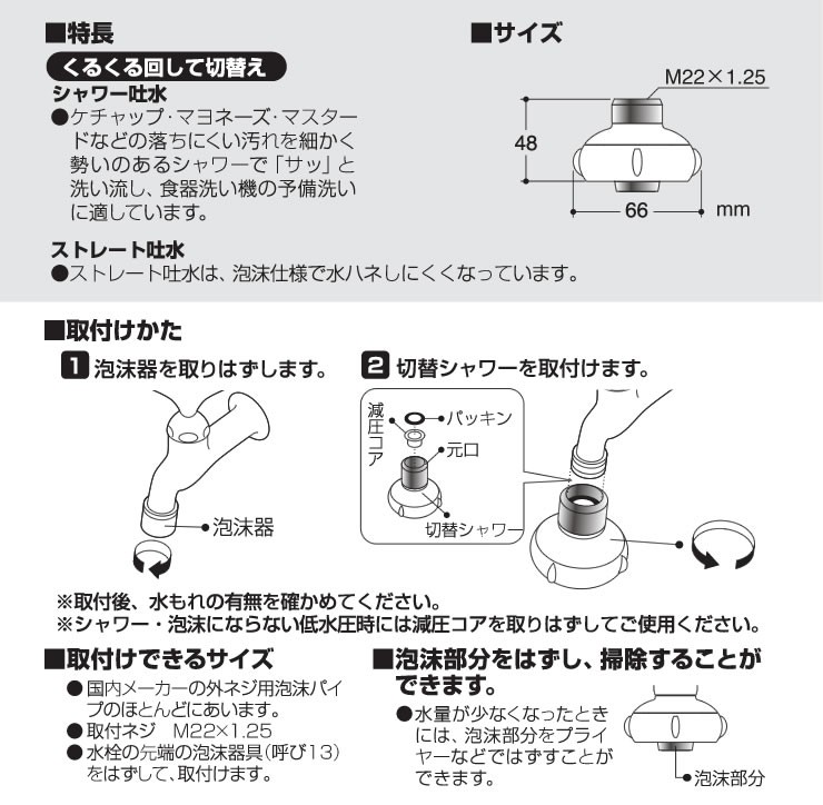 SANEI（水栓金具） キッチンシャワー PM252-13 SANEI : e-暮らし