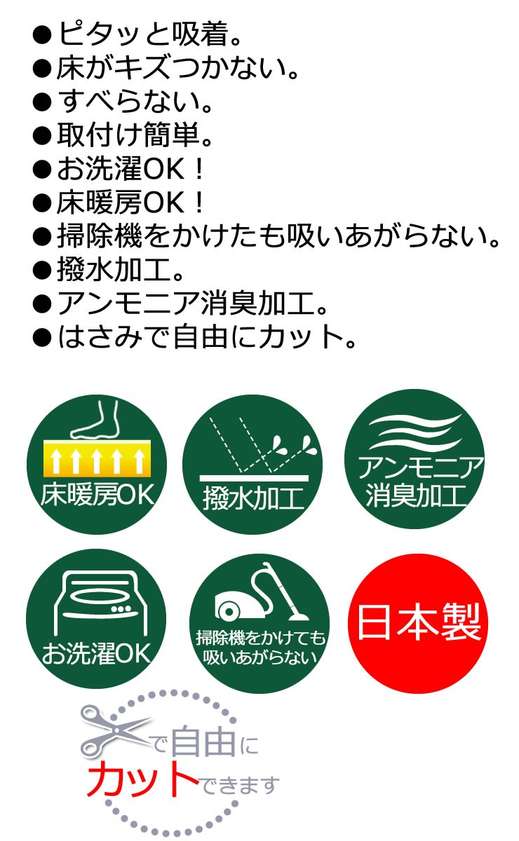 おくだけでズレない！ペット用床保護マット