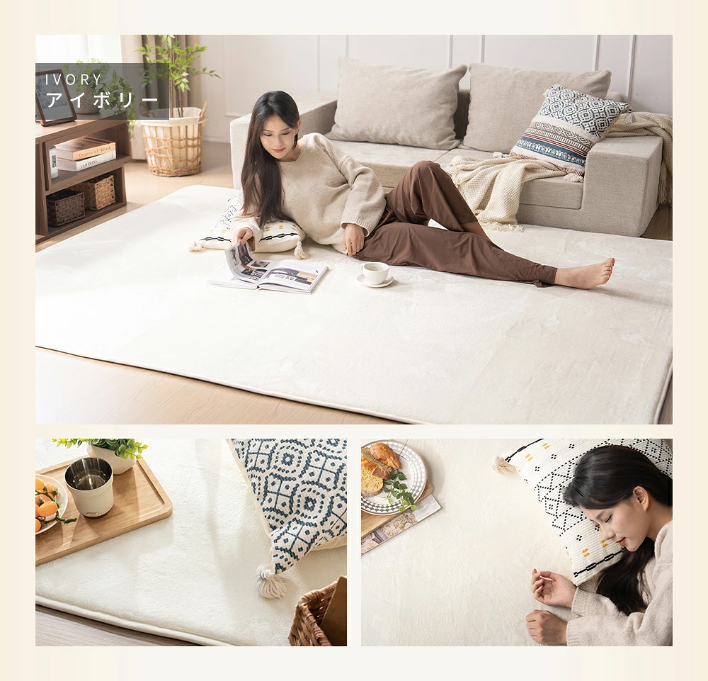 ラグ 厚手 25mm 2畳 3畳 洗える ラグマット 高反発 185x240cm
