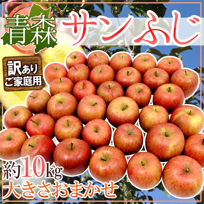 りんご 青森産 ”サンふじりんご” 訳あり 約10kg 大きさおまかせ【予約 12月以降】 送料無料  :2024002-sfuji-w10kg:くらし快援隊 - 通販 - Yahoo!ショッピング