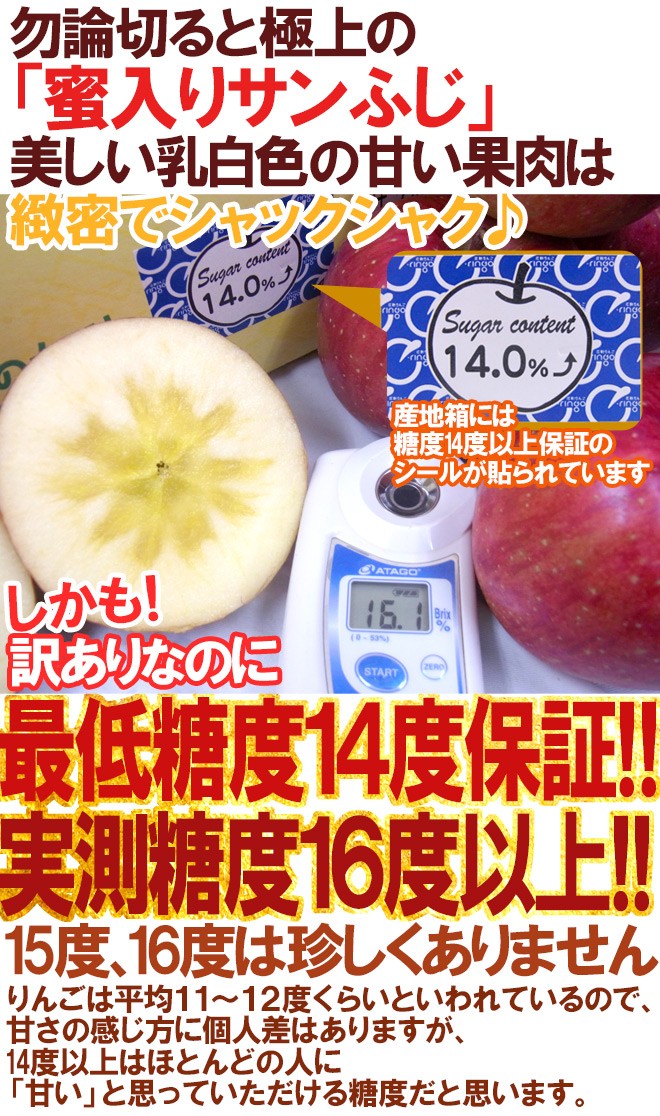 岩手県産】蜜入りサンふじ 完熟りんご 10kgと蜜入り大玉3kg 【公式通販】