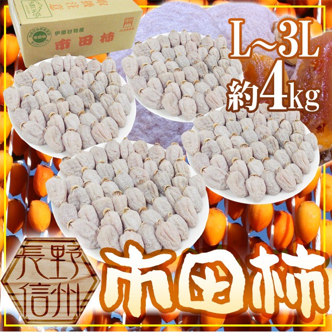 長野・南信州産 市田柿” L〜3L 約4kg【予約 12月中旬以降】 送料無料