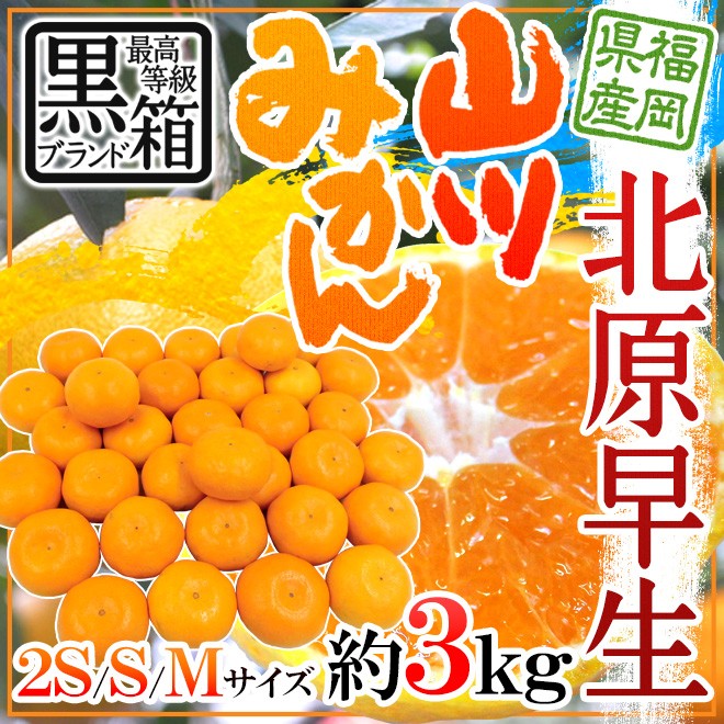 みかん ”福岡 JAみなみ筑後 山川みかん 北原早生” 黒箱等級 2S/S/M